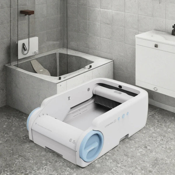 HKM-480403 Automatic Eco-Friendly Cat Litter Box with Self-Cleaning and Odor Control Features - Model BLW02-C