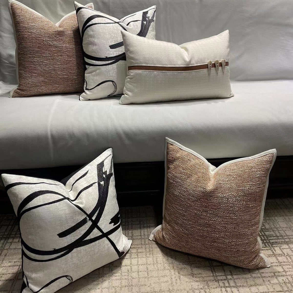 HKM-480403 Nordic Linen Throw Pillow Cover - Multiple Sizes Available