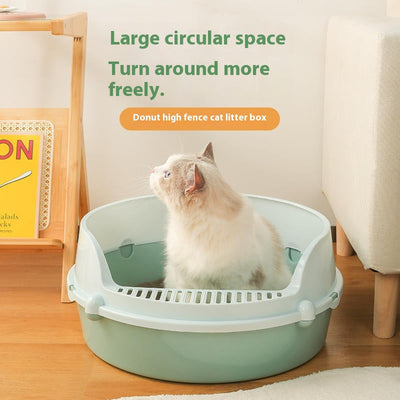 HKM-4804285 Anti-Splash Semi-Closed Cat Litter Box in Multiple Sizes and Colors