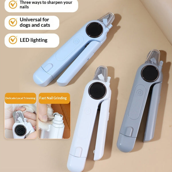 HKM-4804413 Electric Pet Nail Grinder with ABS Body and Alloy Blades, 3 Speed Settings, Type-C Charging