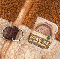HKM-4805181 Cozy Color-Block Fleece Jacket for Small Dogs with Leash Ring and Pockets
