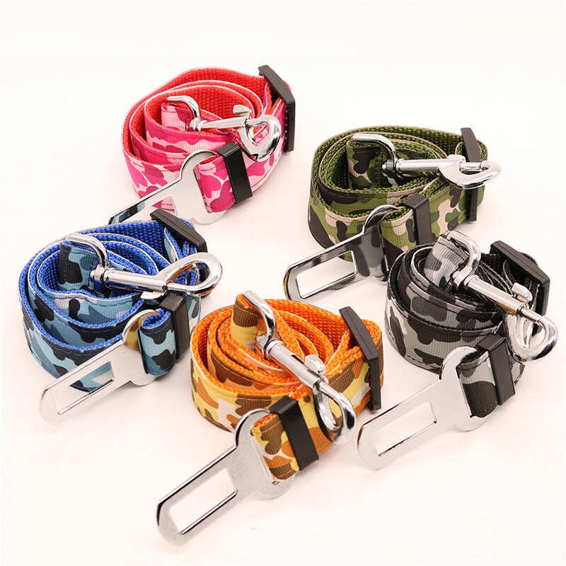 HKM-4806205 Camouflage Nylon Traction Rope for Dog Seat Belt