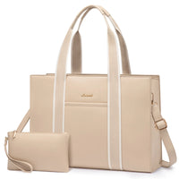 HKM-480659 Stylish Ladies Leather Briefcase Laptop Tote Bag for 15.6 Inch Laptops - Stylish Work Handbag