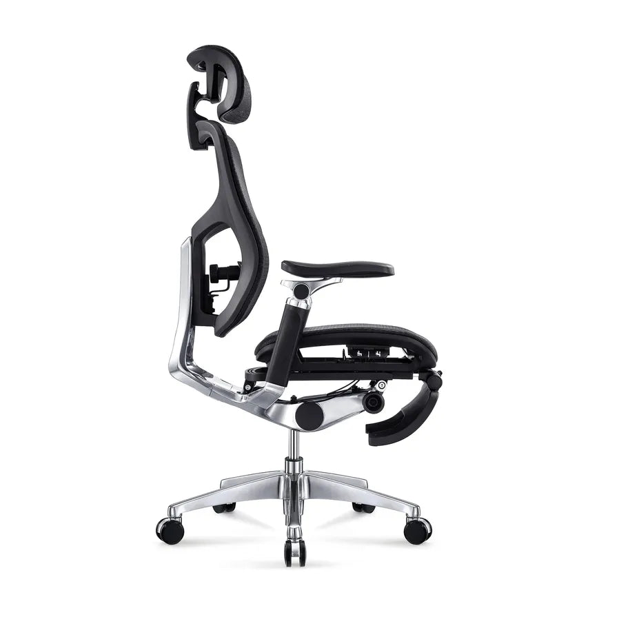 HKM-480723 Ergonomic Full Mesh Office Chair with Footrest and Adjustable Armrests for Comfortable Seating
