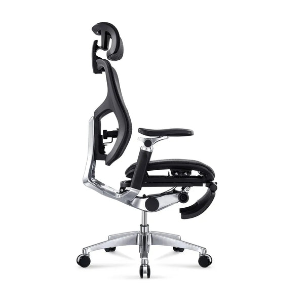 HKM-480723 Ergonomic Full Mesh Office Chair with Footrest and Adjustable Armrests for Comfortable Seating