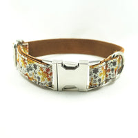 HKM-4808381 Elegant Golden Christmas Pet Collar - Adjustable Polyester Design for XS to XL Sizes