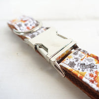 HKM-4808381 Elegant Golden Christmas Pet Collar - Adjustable Polyester Design for XS to XL Sizes