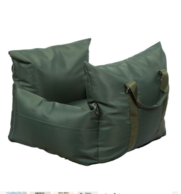 HKM-4808637 Adjustable Dual-Use Car Cushion for Dogs and Cats - Soft Cloth, 43CM x 60CM x 66CM, Available in Multiple Colors