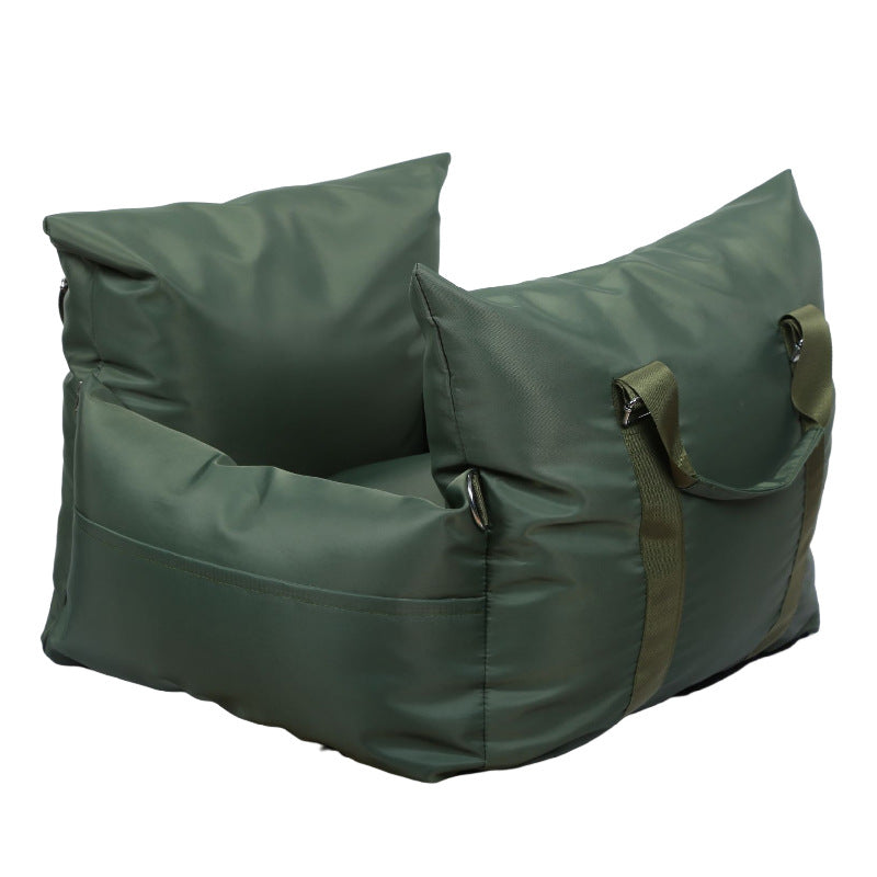 HKM-4808637 Adjustable Dual-Use Car Cushion for Dogs and Cats - Soft Cloth, 43CM x 60CM x 66CM, Available in Multiple Colors