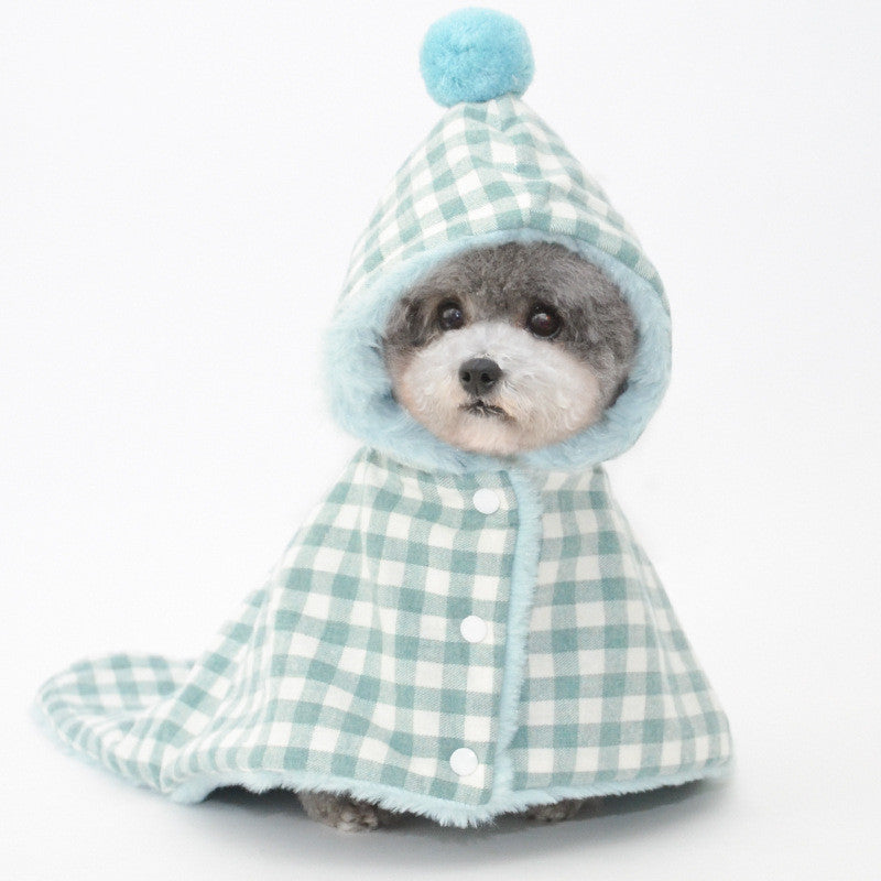 HKM-4810557 Cozy Pet Blanket Sleeping Bag in Pink, Green, Blue, and Gray Grids