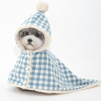 HKM-4810557 Cozy Pet Blanket Sleeping Bag in Pink, Green, Blue, and Gray Grids