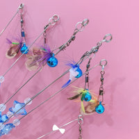 HKM-4812989 Telescopic Cat Play Toy with Flying Insects and Long Bells