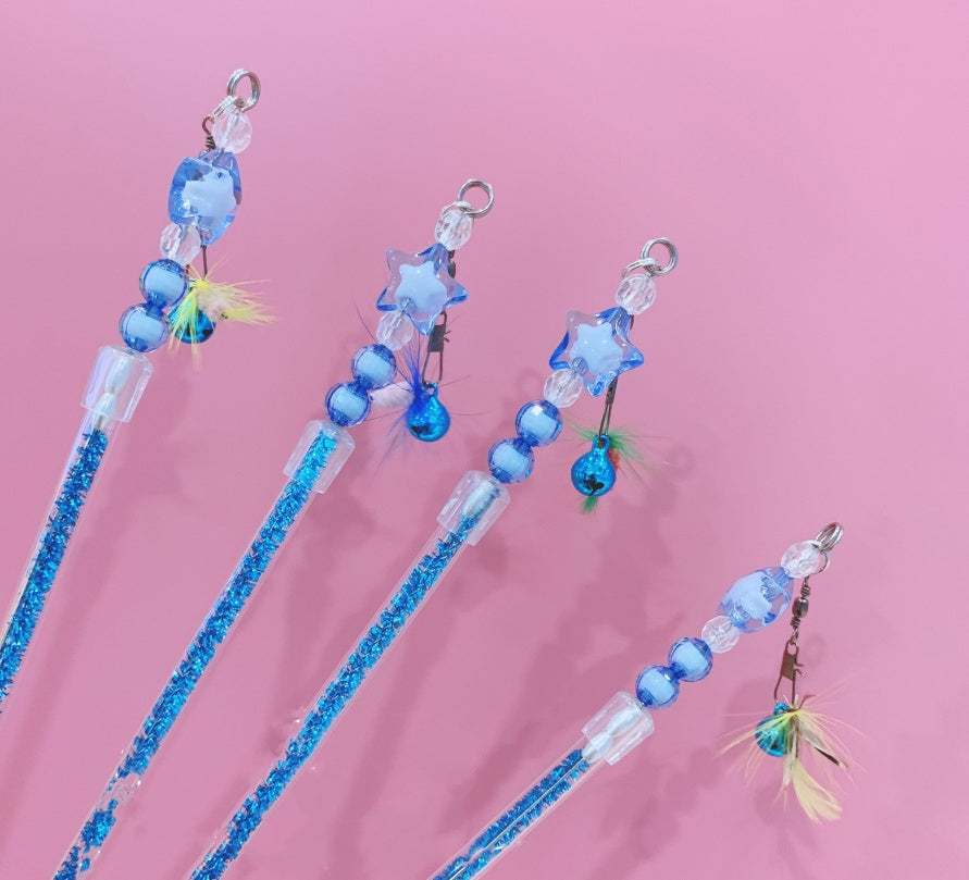 HKM-4812989 Telescopic Cat Play Toy with Flying Insects and Long Bells