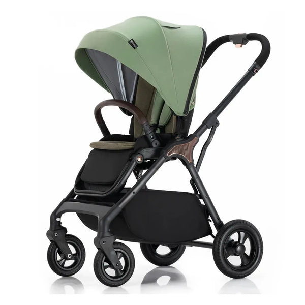 HKM-3481299 Comfortable High Landscape Foldable Baby Stroller with Large Canopy and Mesh Basket for Newborns and Toddlers