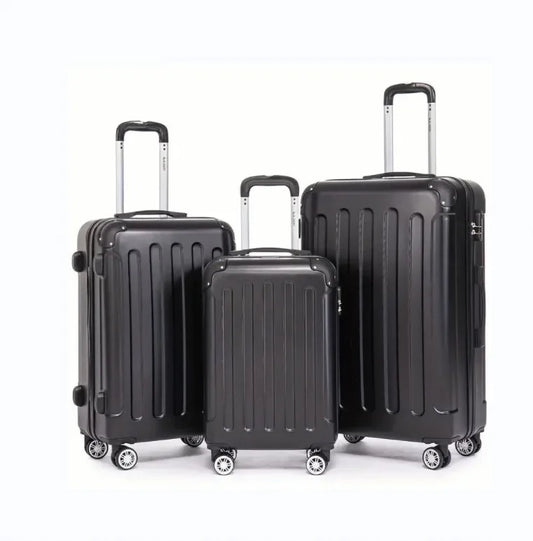 HKM-481491 3-Piece Soft Shell Travel Luggage Set with Carry-On Suitcase