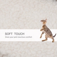 HKM-4815421 4-Level Cat Steps with Scratching Posts for Easy Access to Beds and Sofas - White