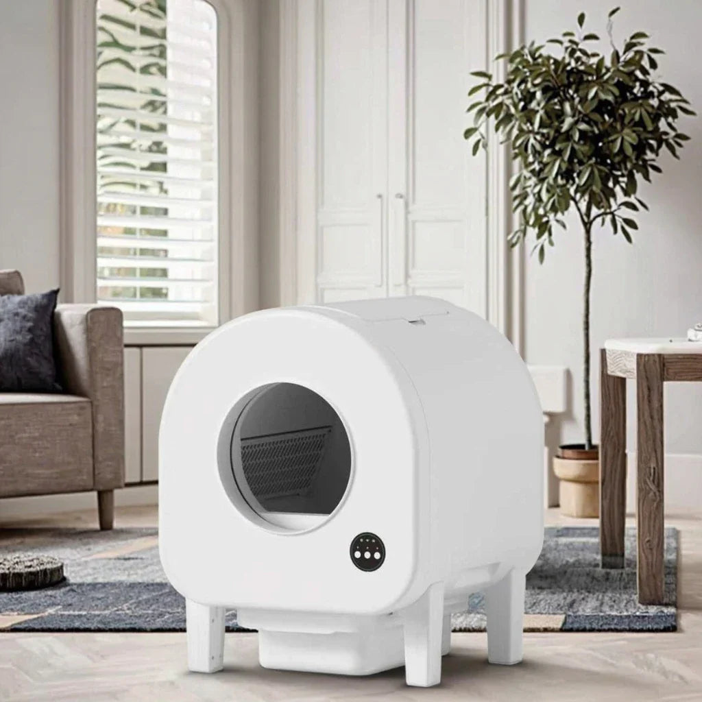 HKM-481555 Automatic Eco-Friendly 68L Cat Litter Box with Odor Control and Easy Clean Features