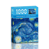 HKM-481555 Small 1000 Piece Starry Night Cardboard Jigsaw Puzzle for Adults and Kids
