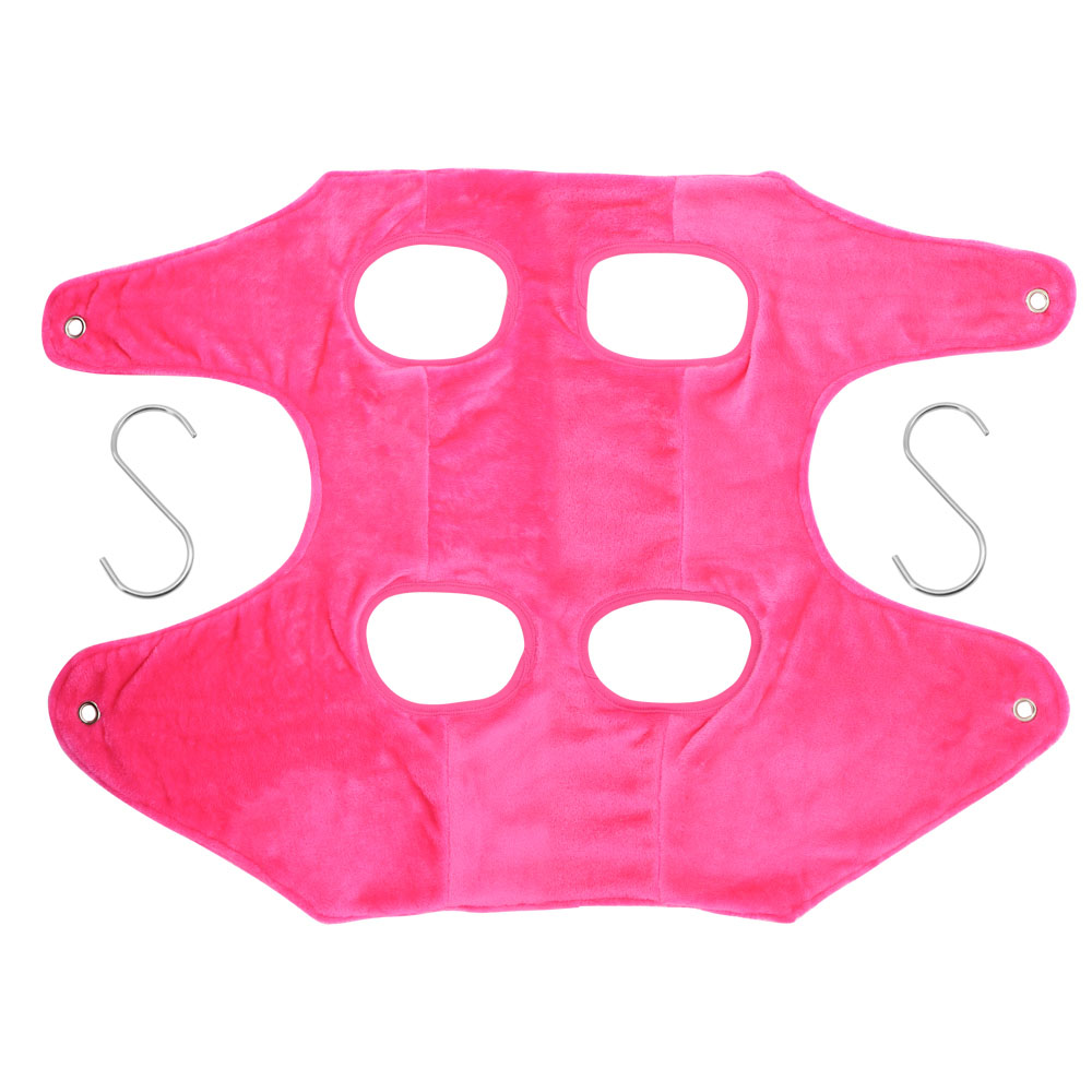 HKM-4816317 Pet Grooming Hammock Restraint Bag – Soft Falai Velvet in Blue, Rose Red, and Gray, Sizes S/M/L