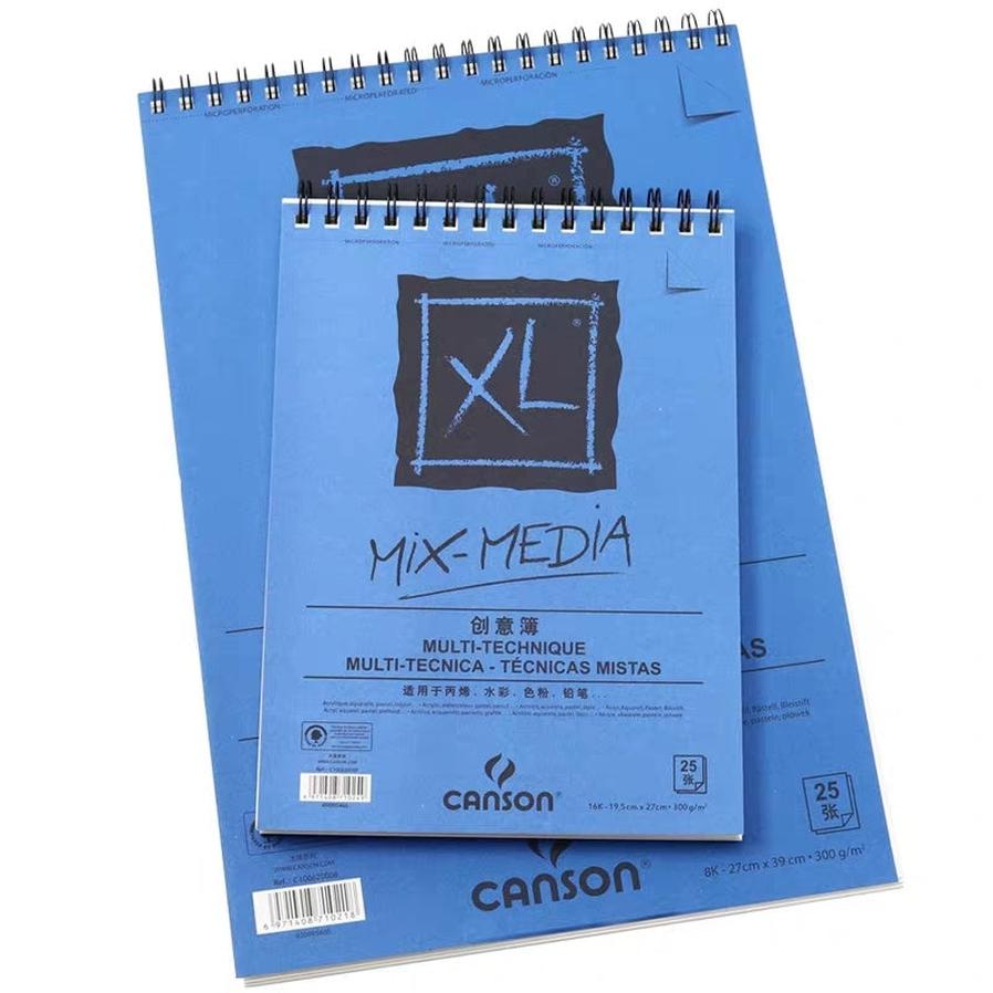 HKM-481747 Acrylic Water Soluble Color Pencil Sketchbook – Spiral Bound, 25 Sheets, Perfect for Drawing and Painting