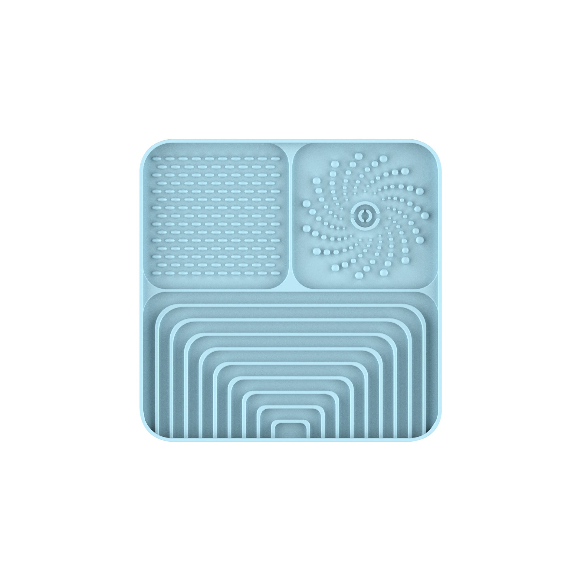 HKM-4818109 Silicone Slow Food Mat for Dogs and Cats, Anti-Choking Licking Pad with Suction Cups, Square Design