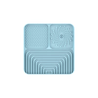HKM-4818109 Silicone Slow Food Mat for Dogs and Cats, Anti-Choking Licking Pad with Suction Cups, Square Design