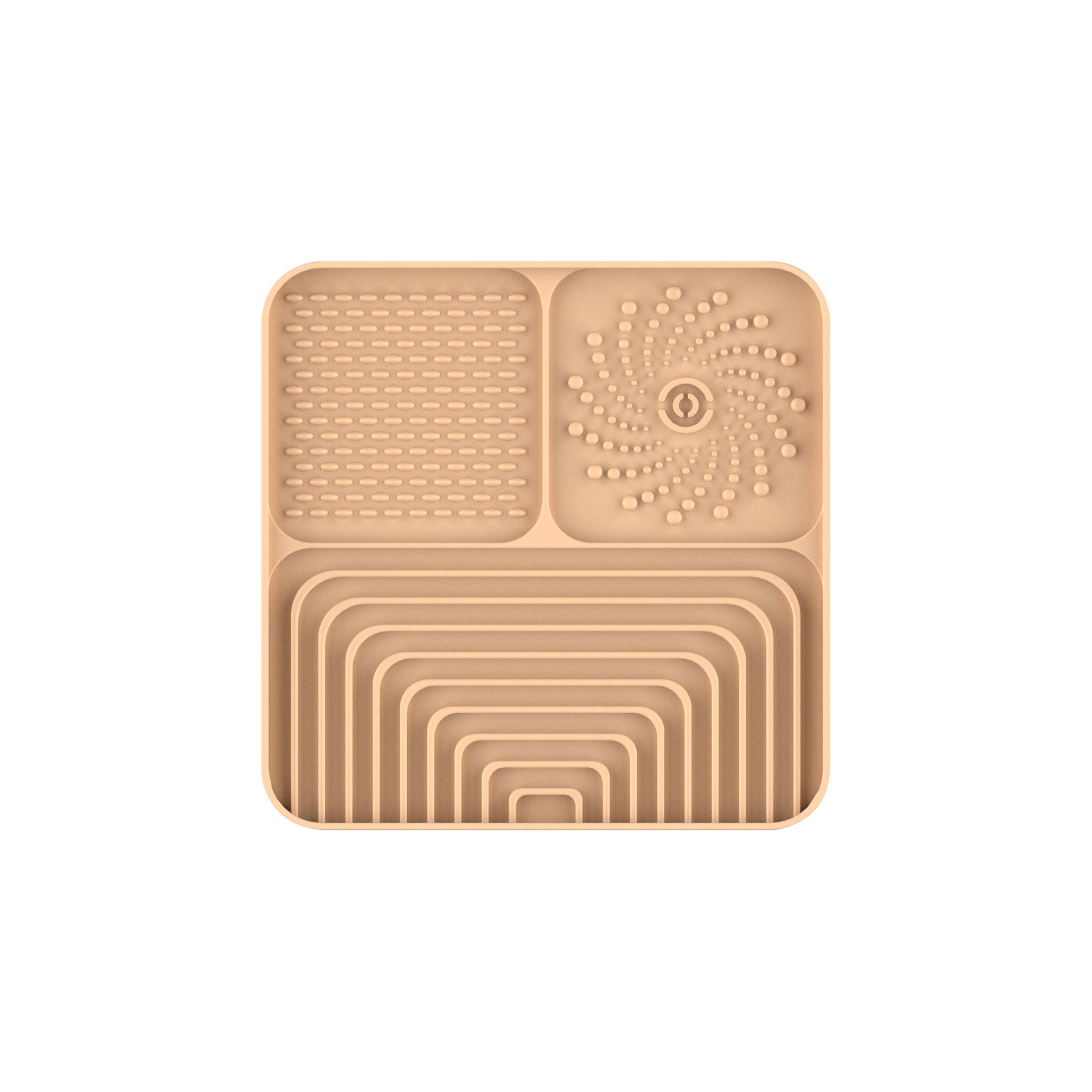 HKM-4818109 Silicone Slow Food Mat for Dogs and Cats, Anti-Choking Licking Pad with Suction Cups, Square Design