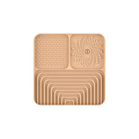 HKM-4818109 Silicone Slow Food Mat for Dogs and Cats, Anti-Choking Licking Pad with Suction Cups, Square Design