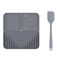 HKM-4818109 Silicone Slow Food Mat for Dogs and Cats, Anti-Choking Licking Pad with Suction Cups, Square Design