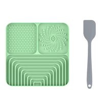 HKM-4818109 Silicone Slow Food Mat for Dogs and Cats, Anti-Choking Licking Pad with Suction Cups, Square Design