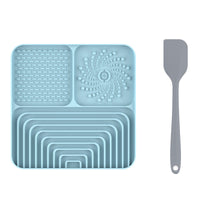 HKM-4818109 Silicone Slow Food Mat for Dogs and Cats, Anti-Choking Licking Pad with Suction Cups, Square Design