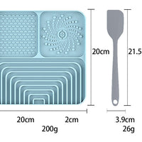HKM-4818109 Silicone Slow Food Mat for Dogs and Cats, Anti-Choking Licking Pad with Suction Cups, Square Design