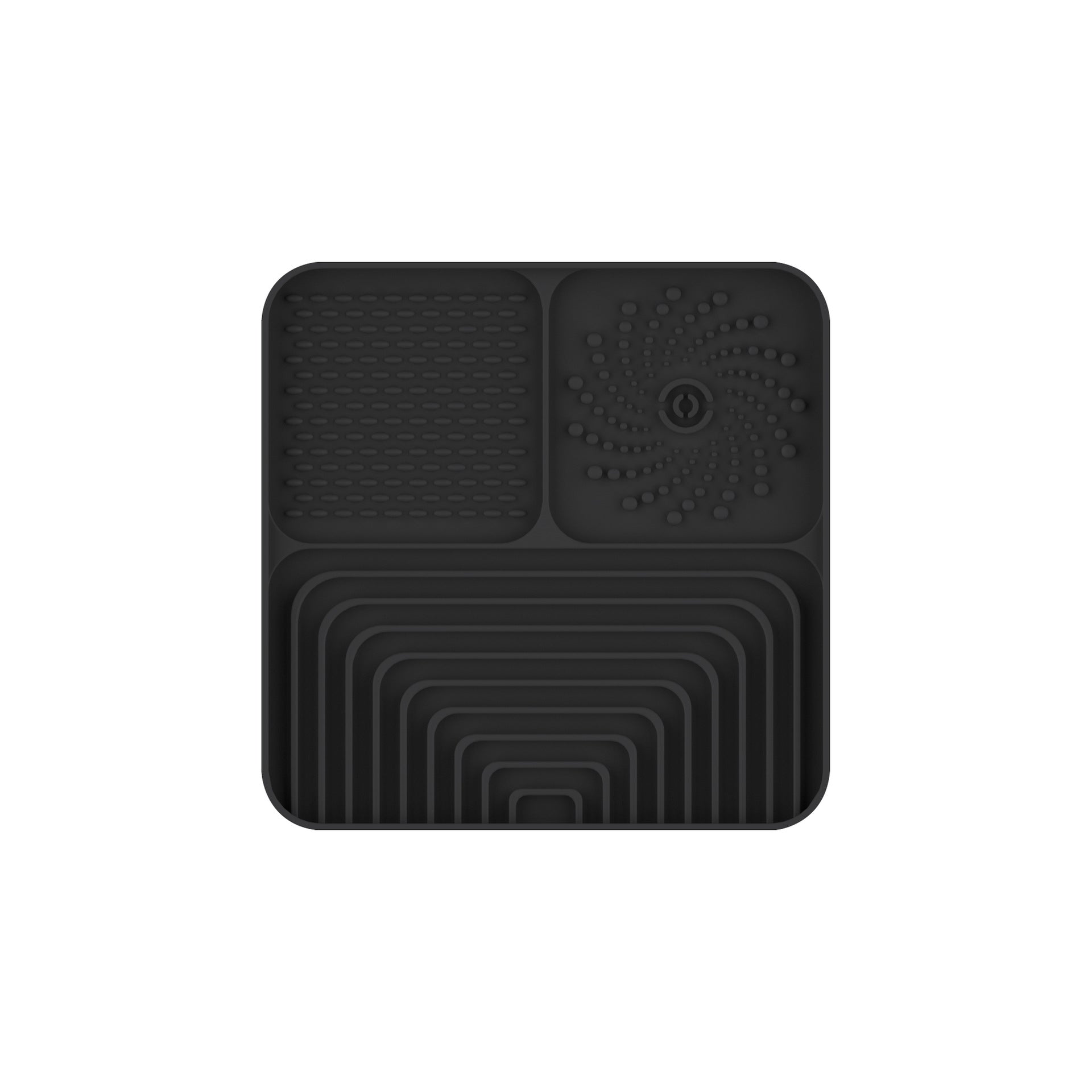 HKM-4818109 Silicone Slow Food Mat for Dogs and Cats, Anti-Choking Licking Pad with Suction Cups, Square Design