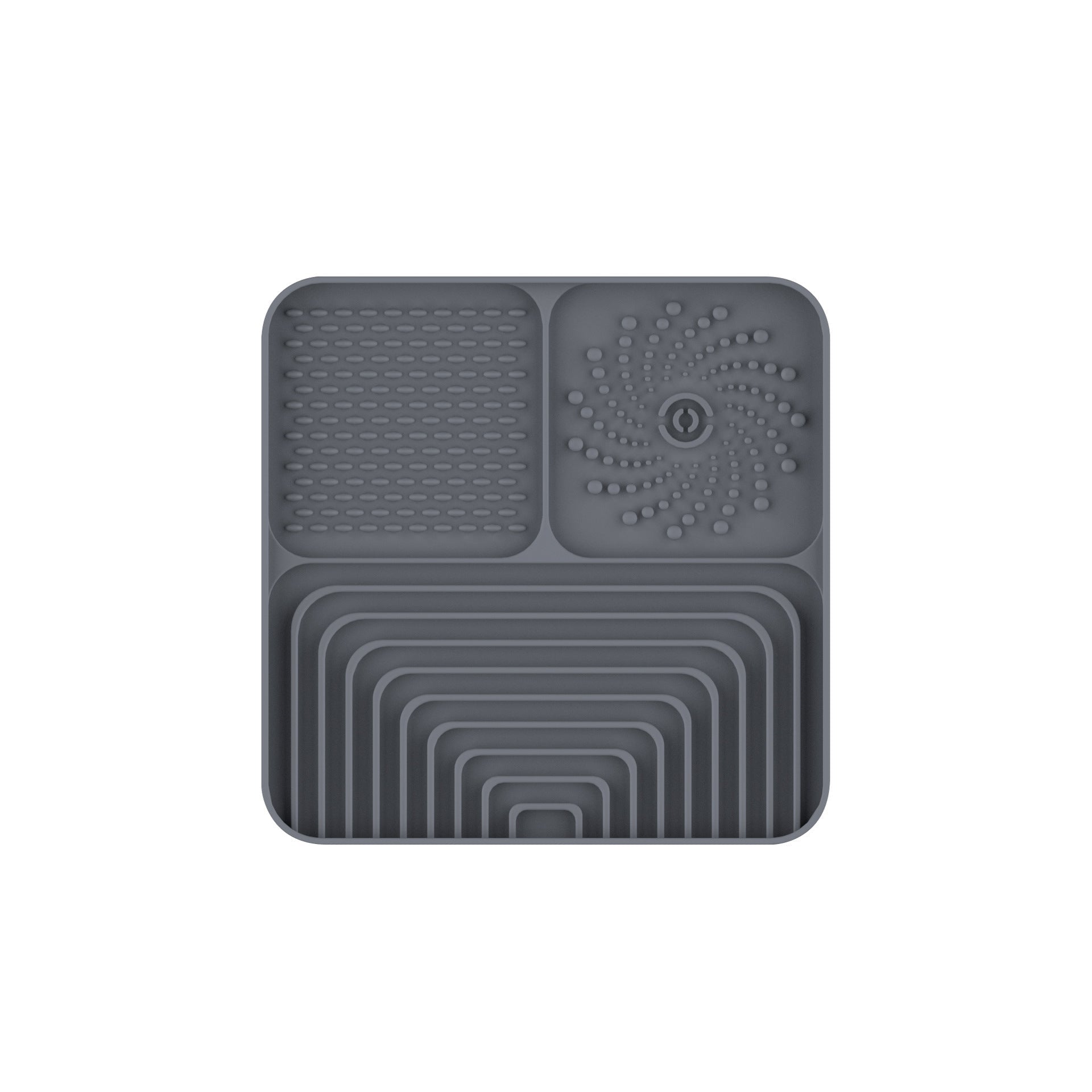 HKM-4818109 Silicone Slow Food Mat for Dogs and Cats, Anti-Choking Licking Pad with Suction Cups, Square Design