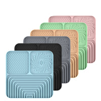 HKM-4818109 Silicone Slow Food Mat for Dogs and Cats, Anti-Choking Licking Pad with Suction Cups, Square Design