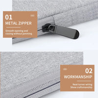 HKM-481811 Soft Polyester Laptop Sleeve for 7.9-15 Inch Macbook and Compatible HP Models