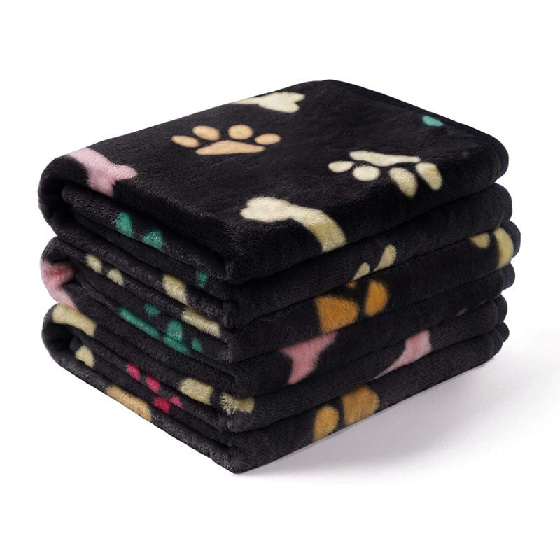HKM-4818749 Cozy Pet Blanket for Dogs and Cats, Soft Cloth Mat in Beige, Black, Camel, Dark Gray - Multiple Sizes Available