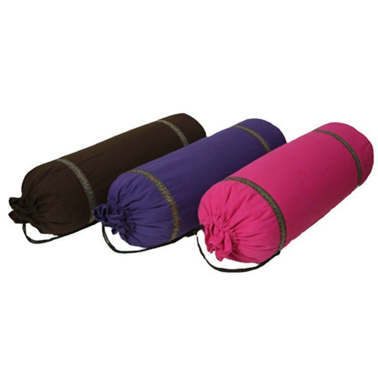 HKM-481939 Cylindrical Waist Pillow for Pregnant Women - Yoga Aid with Buckwheat Husk Filler