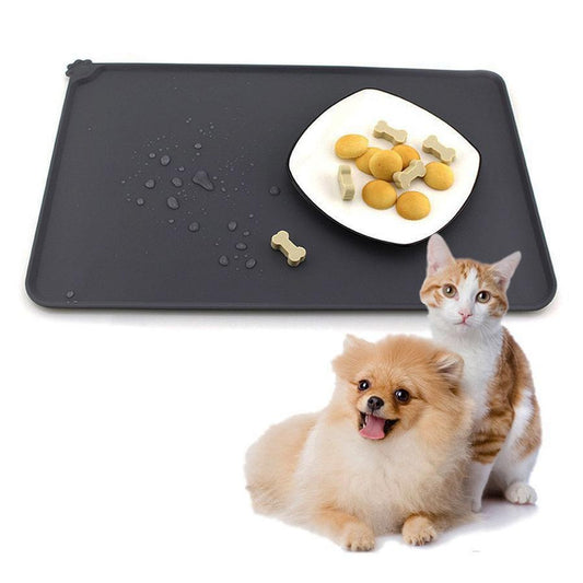HKM-481939 Waterproof Silicone Pet Food Mat for Dogs and Cats - Non-Slip, Easy to Clean, Large Surface Area