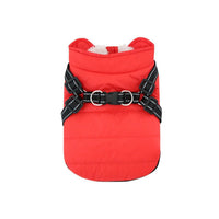 HKM-4819517 Insulated Fleece-lined Dog Vest with Zippers for Comfortable Winter Wear
