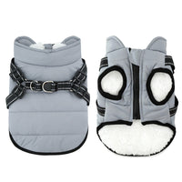 HKM-4819517 Insulated Fleece-lined Dog Vest with Zippers for Comfortable Winter Wear