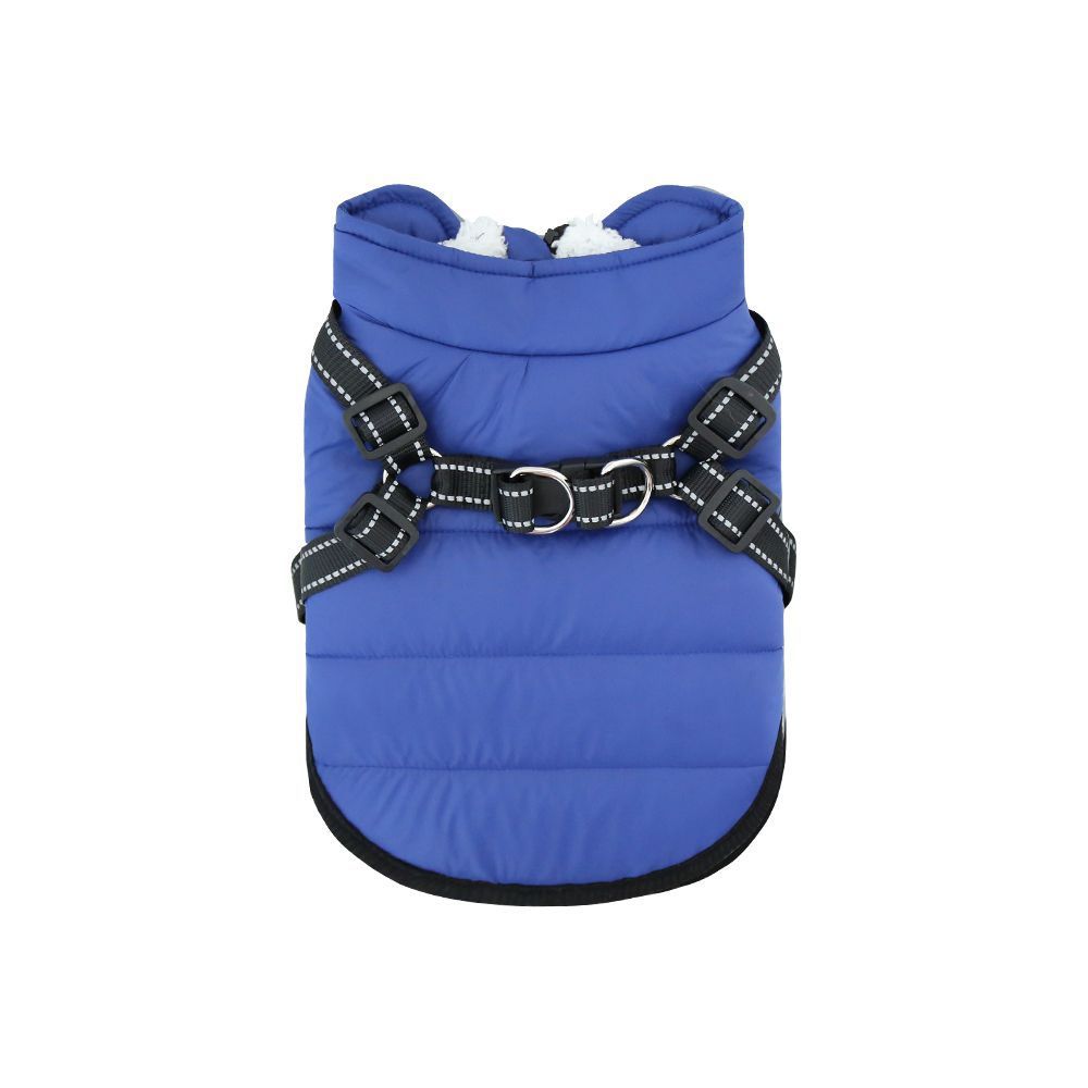 HKM-4819517 Insulated Fleece-lined Dog Vest with Zippers for Comfortable Winter Wear