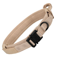 HKM-4821693 Personalized Monochrome Tactical Dog Collar ¨C Durable Nylon, Adjustable Sizes: M, L, XL