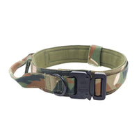 HKM-4821693 Personalized Monochrome Tactical Dog Collar ¨C Durable Nylon, Adjustable Sizes: M, L, XL