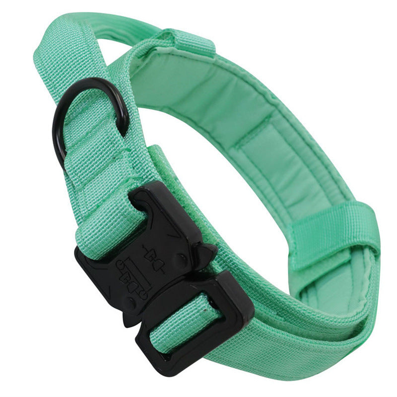 HKM-4821693 Personalized Monochrome Tactical Dog Collar ¨C Durable Nylon, Adjustable Sizes: M, L, XL