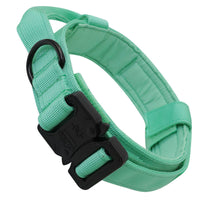 HKM-4821693 Personalized Monochrome Tactical Dog Collar ¨C Durable Nylon, Adjustable Sizes: M, L, XL