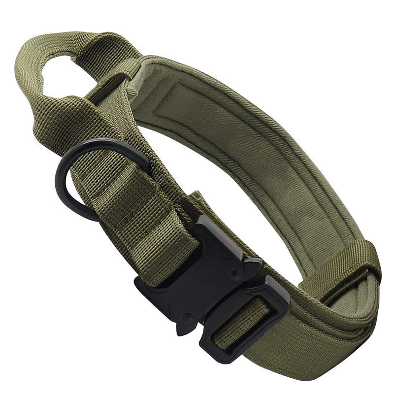 HKM-4821693 Personalized Monochrome Tactical Dog Collar ¨C Durable Nylon, Adjustable Sizes: M, L, XL
