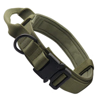 HKM-4821693 Personalized Monochrome Tactical Dog Collar ¨C Durable Nylon, Adjustable Sizes: M, L, XL
