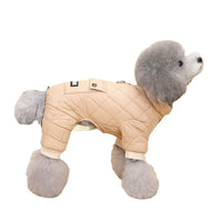 HKM-4822461 Cotton Padded Snow Proof Dog Coat for All Sizes - Brown and Black Options