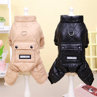 HKM-4822461 Cotton Padded Snow Proof Dog Coat for All Sizes - Brown and Black Options
